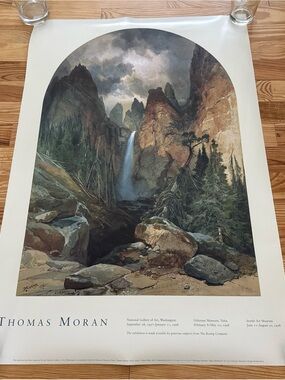 Rare VTG 1998 Thomas Moran Art Exhibition Poster Washington, Seattle, Tulsa